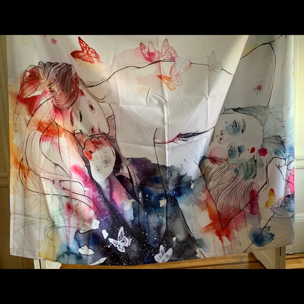 Art shower curtain “dreamy insomnia”